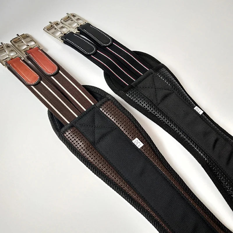 Equestrian supplies horse belly belt hibiscus leather belly belt saddle harness comprehensive horse belly belt buckle