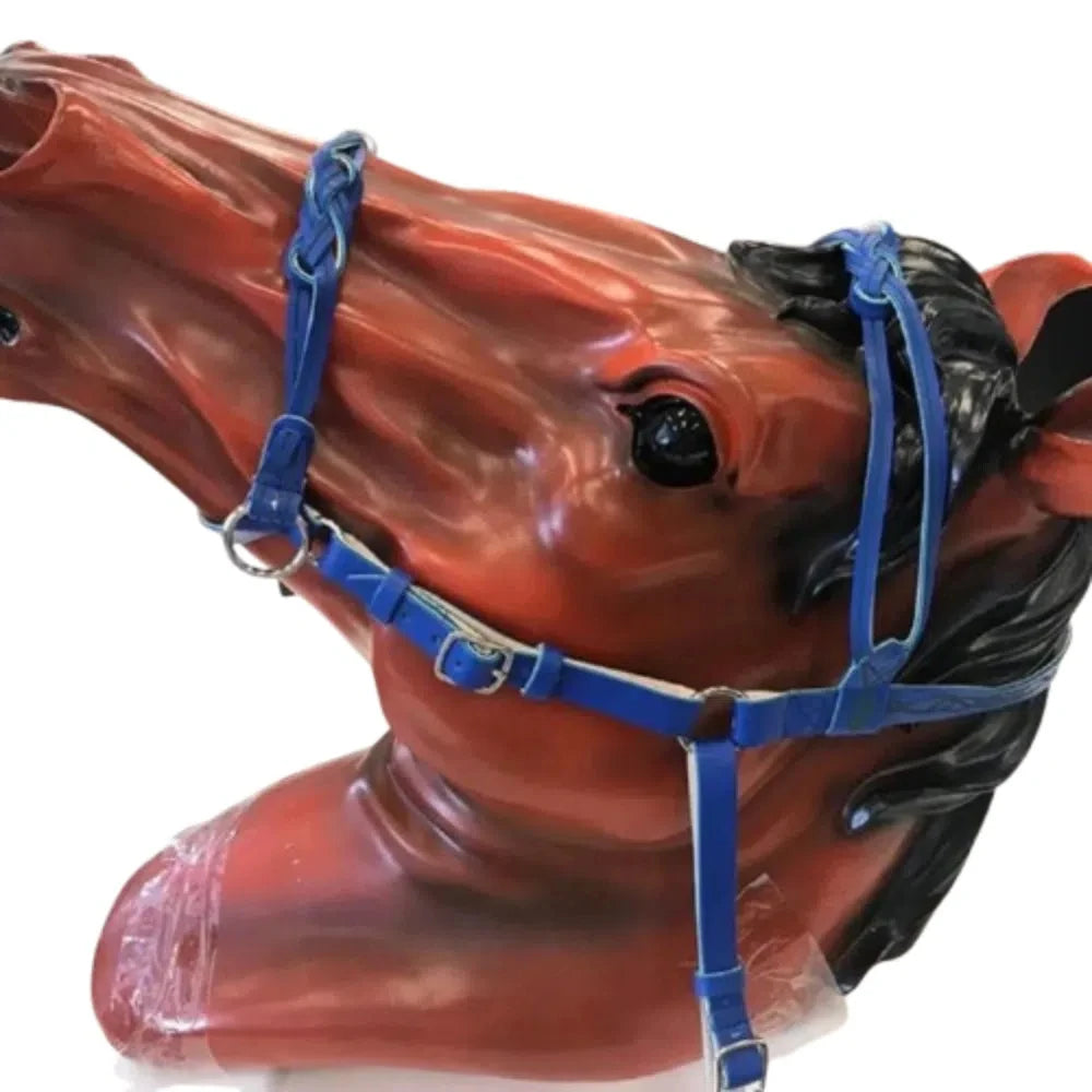 PU Leather Horses Bridle Halters Comfortable Metal Buckle Horse Rein Harness Durable Adjustable Horse Head Curtain