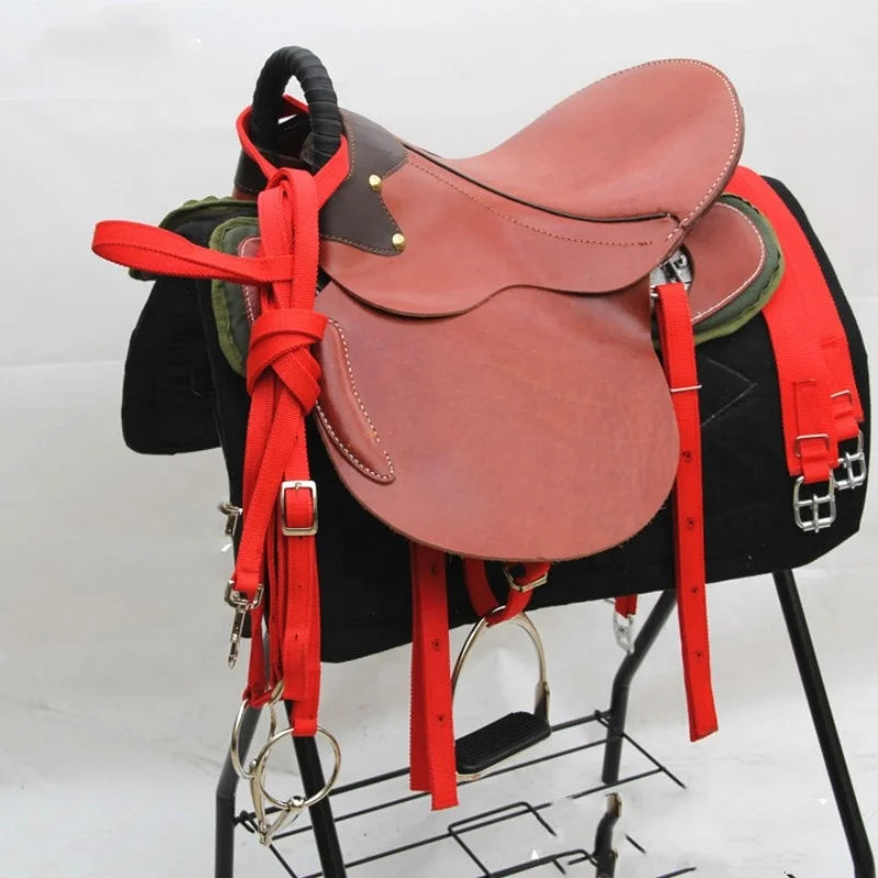 Full-Grain Cowhide Western Horse Saddle For Beginner