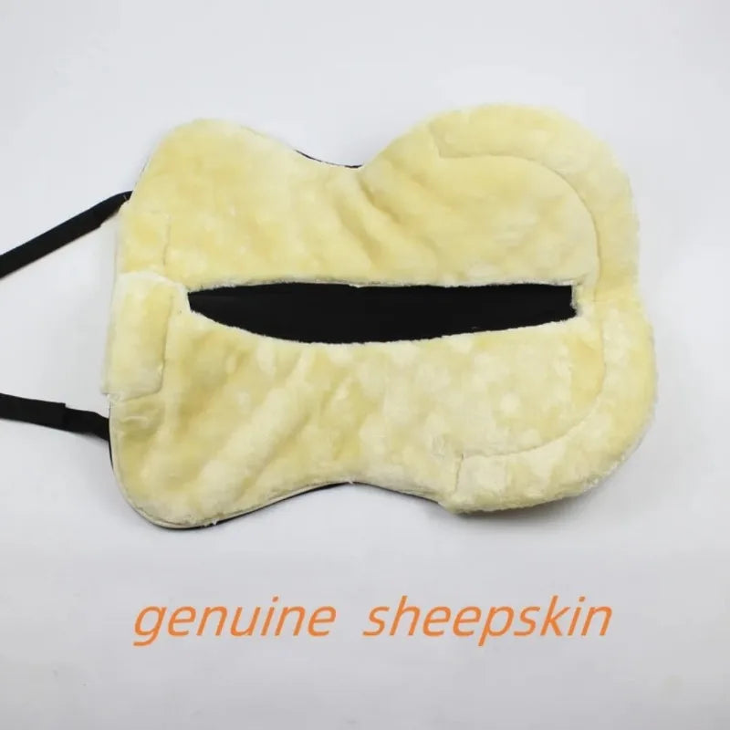 Luxury smart horse saddle pad genuine sheepskin saddle mat custom-made anti-slip horse riding saddle pads