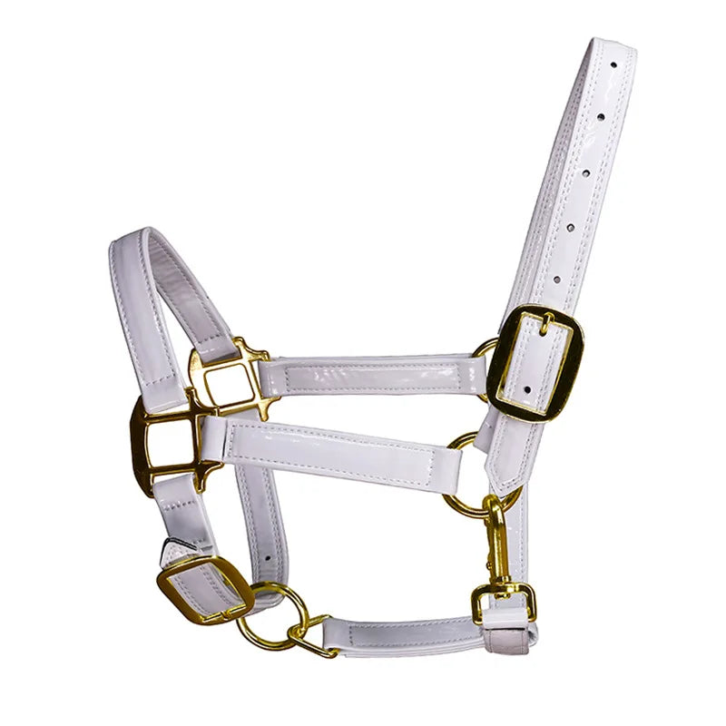 Horse Halters Made from Soft Microfiber Leather Equestrian Equipment Set with Horse Bridle, Head Collar, and Stable Strap