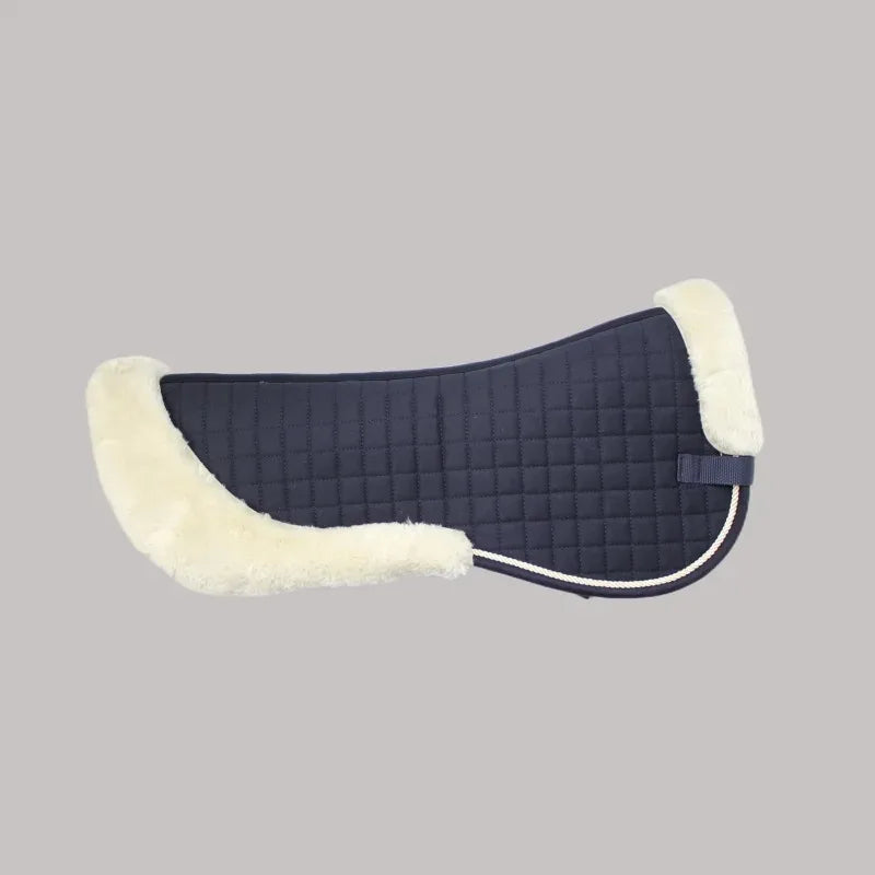 Luxury smart horse saddle pad genuine sheepskin saddle mat custom-made anti-slip horse riding saddle pads