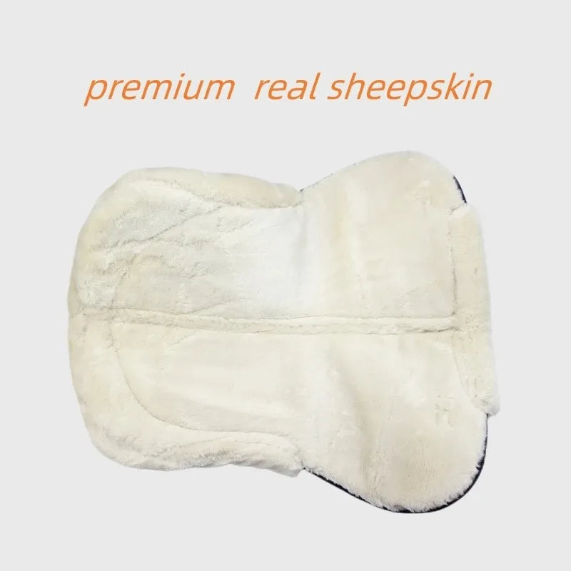 Luxury smart horse saddle pad genuine sheepskin saddle mat custom-made anti-slip horse riding saddle pads