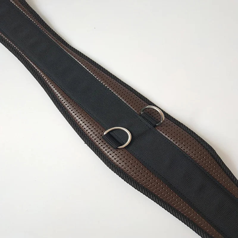 Equestrian supplies horse belly belt hibiscus leather belly belt saddle harness comprehensive horse belly belt buckle