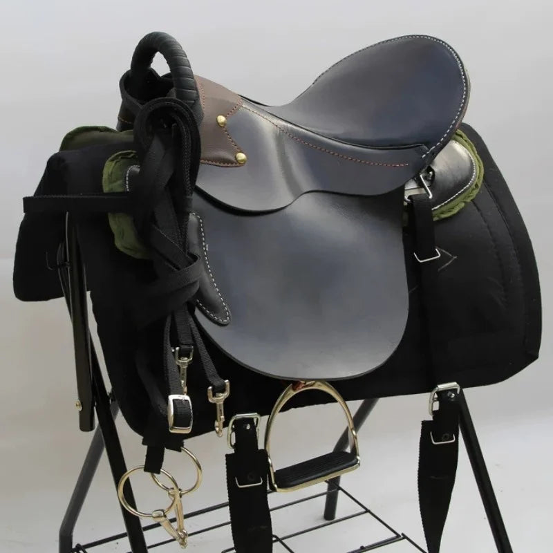 Full-Grain Cowhide Western Horse Saddle For Beginner