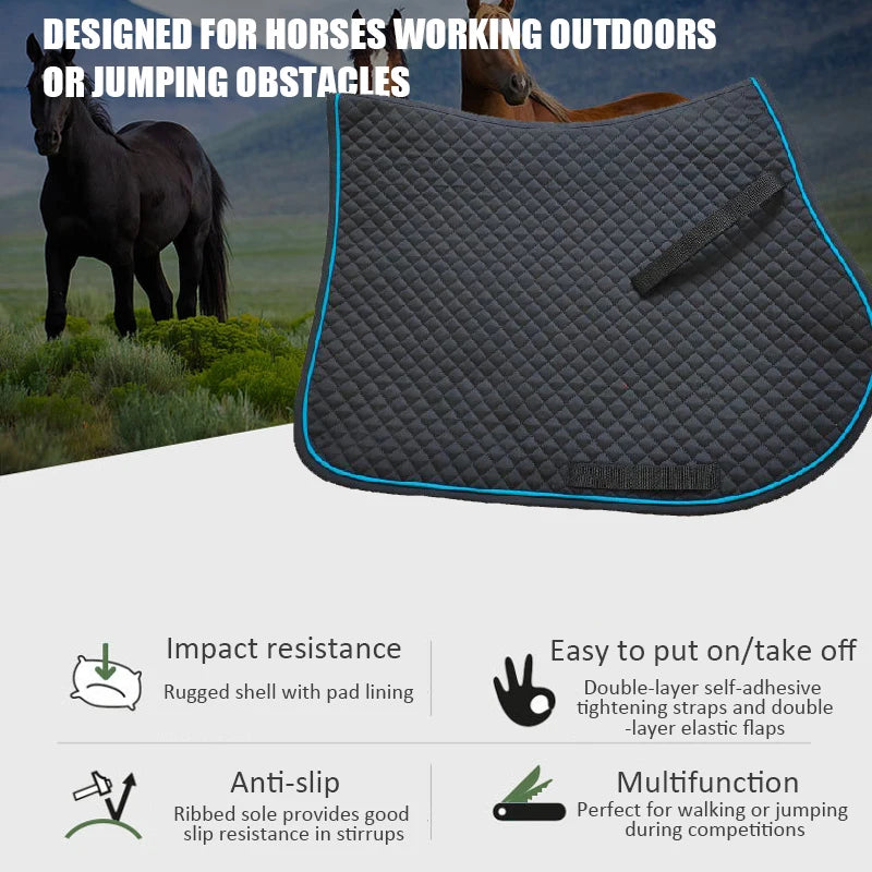 Horse Saddle Pad Soft Shock-absorbing Cotton Soft Equestrian Seat Cushion Horse Riding Equipment Equestrian Sports Protection