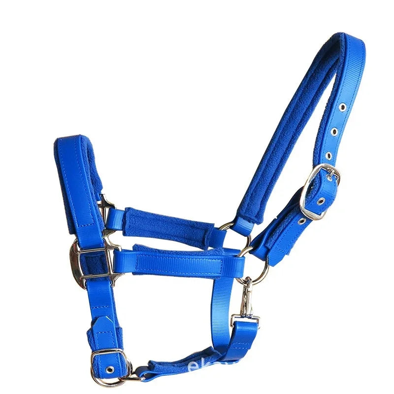 2025 Horse Halter Bridle PVC Soft Padded Headstall Head Collar Horse Riding Accessories Ergonomic Comfortable Halters