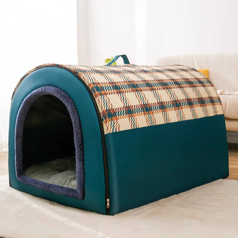 2025 New Dog Kennel Winter Warm Large Dog Oversized Dog House House Closed Winter Removable Golden Pet Four Seasons Use