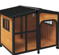 Petcomfortworld ltd Wooden Dog Kennel, Dog House With Removable Floor, Asphalt And Openable Roof